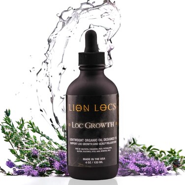 Lion Hair Growth Oil and Scalp Relaxer   Light Styling for Dreadlocks, Braidlocks, Braids, Faux Locs, Crochet Locs, Boho Locs, or Sisterlocks (4oz)