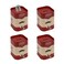 4 Pack Detachable Razor Blade Disposal Container for Used Safety Razor Blade, Large Capacity Iron Disposal Case (Red)
