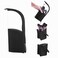 Travel Make-up Brush Holder Organizer Bag，Clear Plastic&amp;Oxford Cosmetic Zippered Case，Portable Waterproof Stand-Up Makeup Brush Pouch, Professional Artist Small Toiletry Cup (Black)&hellip;
