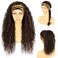 Headband Wigs for Black Women Natural Hairline Synthetic Brown Loose Curly None Lace Front Wigs for Black Women Glueless Machine Made Wig Wavy pre plucked Headband Wigs 26 Inch