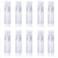 12Pcs Empty Clear Portable Refillable Plastic Airless Vacuum Pump Bottles Travel Make-up Container Cream Lotion Sample Packing Toiletries Liquid Storage Container Vial Jars(5ml/0.17oz)