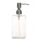500ml/17oz Empty Refillable Glass Bottles with Pump Dispenser Liquid Lotion Bottle for Shampoo Moisturizer Liquid and Massage Oil or Essential Oil Liquid (Clear)