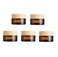 5Pcs 20G/20ML Refillable Round Amber Glass Cream Jars Empty Cosmetic Containers Sample Jars Bottle with Inner Liners and Wood Grain Lid for Storage Cream Lotion Balm etc