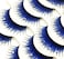 5 Pairs Blue Fluffy False Eyelashes with Rhinestone 3D Shiny Long and Thick Exaggerated False Eyelashes Extension Handmade Grafting Dramatic Fake Eyelashes Makeup Eye Lashes for Women and Girls