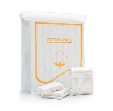 200PCS/1Bag Rectangle Organic Cotton Pads Eye Makeup Remover Pads Lint Free Cotton Remover Pads Cosmetic Facial Eye Square Cotton Puff Cleansing Pads Wipes Cotton Pieces