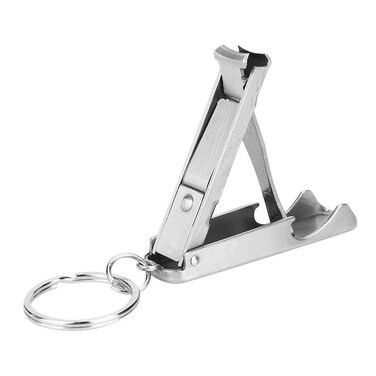 Nail Cutter, 2 in 1 Stainless Steel Nail Clippers Bottle Opener Manicure Care Tool with Key Ring Fingernail Clipper Keychain Nail Cutter Keychain Nail Clipper Bottle Opener