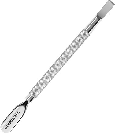 Utopia Care Cuticle Pusher Tool &amp; Spoon Nail Cleaner, Professional Stainless Steel Cuticle Remover &amp; Cutter, Durable Manicure &amp; Pedicure Tool for Finger &amp; Toenails, Silver