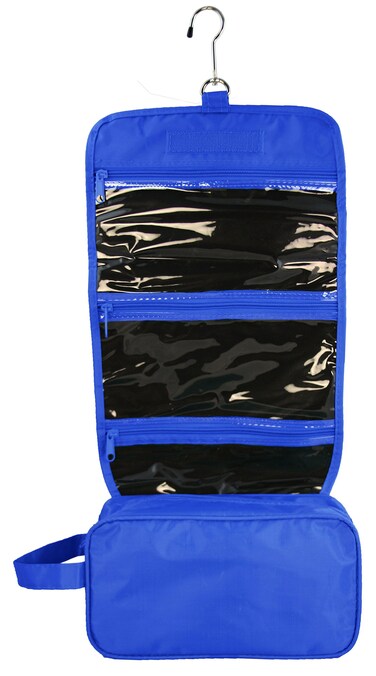 Ensign Peak Hanging Travel Bag with Toiletries Organizer and 360 degree Swivel Hook, Royal