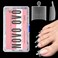 Fake Toe Nail Tips, Soft Gel Toenail Extension, Half Cover Prefiled Square Clear Double Matte C Curve Longtoes Claw for Pedicure Acrylic Press on for Salon, Toenails x 15 Sizes 240 Pcs in Box