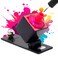 Nail Polish Holder - Anti-Spill Nail Polish Organizer Case-Nail Care Products with Rubber Pad Grippy Bottom &amp; Wide Stable Base-Nail Polish Holder and Organizer for Mani/Pedi, Nail Art Tools (Black)