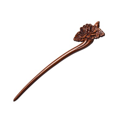 Traditional Chinese hair sticks, retro wooden hair pins, used for long hair accessories buns, Hanfu Dressing Accessories（lotus flower)