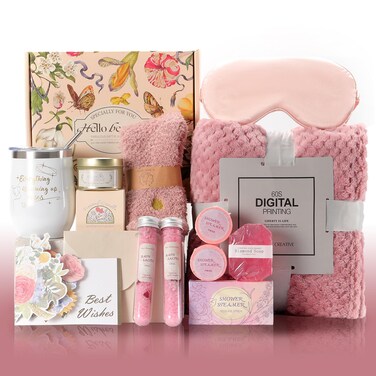Valentine's Day gift for Women, Birthday Gifts for Women Who Have Everything, Spa Gifts Basket for Her, Get Well Soon Gift Sets for Girlfriend, Sister, Mother, Wife, Daughter.