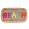 Clear Makeup Letter Bag Chenille Letter patch Beach Makeup Bag Cosmetic Bag for Beach Travel Nylon &amp; Pvc Waterproof Organization Outdoor Zipper Pouch Toiletry Bag for Women Girls
