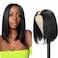U Part Human Hair Wig Straight Bob Wig Human Hair For Black Women 10inch Brazilian Remy Hair Short Bob Wigs Clip in U Part Wig Hair Extensions Natural Black Color