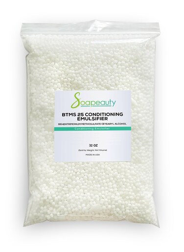 Soapeauty BTMS 25% - 32 oz - Behentrimonium Methosulfate Cetearyl Alcohol 25% Conditioning Emulsifier   Ingredient for Hair Care, Skin Care, Leave-in Treatment Products   32 oz