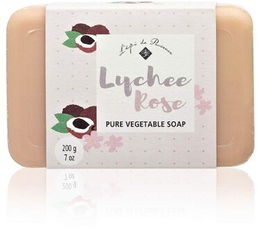 L'epi de Provence Vegetable Shea Butter Bar Soap, Lychee Rose, 7 Ounce