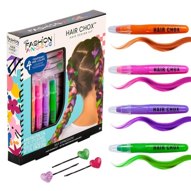 Fashion Angels Hair Chox Set (12167), Hair Chalk Gift Set, Temporary Hair Color