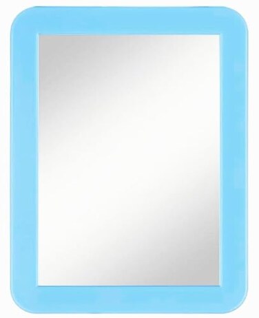 Magnetic Locker Mirror - 5" x 7" School Locker Mirror, Bathroom, Workshop Toolbox, Office Cabinet Accessory - Blue