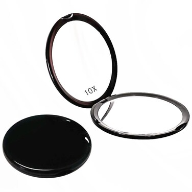 Magnifying Compact Mirror for Purse - 1x/10x Magnification Travel Makeup Mirror 4 inch Double-Sided Folding Mirror,Handheld Small Pocket Mirror for Gift,Travel Essentials