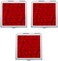 Stephanie Imports Set of 3 Double Sided Magnifying Square Compact Mirrors with Leatherette Insert (Black)