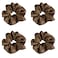 4 Pack Soft Satin Sleep Hair Scrunchies Bright Silk Texture Ponytails Holder Curls Hair Scrunchy Elastic Hair Bands Ties Hair Accessories Wrist Band for Women Girls Curly Hair Bun (Brown)