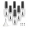 Empty Nail Polish Bottles with Brush Cap, 15ml Empty Glass Refillable Nail Polish Bottles with Mixing Agitator Balls &amp; Funnels, Pack of 6