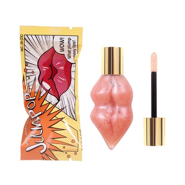 Lip Plumper Gloss Moisturize Hydrating Liquid Lipstick Smooth Wet n Wild Jelly Lip gloss Stick Honey Shine Lip Sexy Red Plumping Lip Best Clear Lip Plumper Balm Liquid Party Disco (Nude Color)