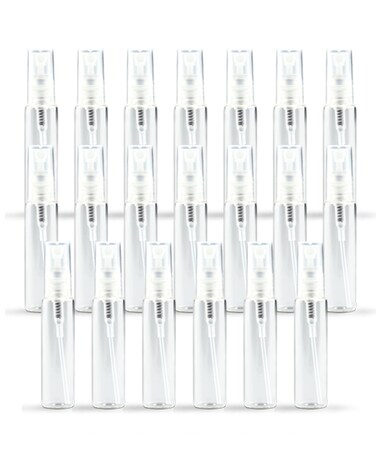 20 Pack Set 10ML Protable Refill Bulk Atomizer Spray Travel Perfume Bottle Hydrating Empty Bottle (Clear-1)