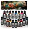 OPHIR 18 Colors Airbrush Temporary Tattoo Ink, Air Brush Body Paint for Face and Body Painting Special Effects Makeup, Water Resistant Airbrush Body Painting Pigment Tattoo, 1.06oz/Bottle