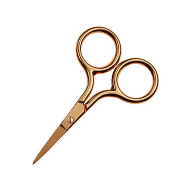 Facial Hair Scissors,Curved and Rounded Facial Hair Scissors Nose Hair Eyebrow Beard Eyelashes Ear Hairs and Moustache Trimmer (Gold-Straight Point)