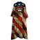 Barber Cape, Hair Cutting Cape with Snap Closure, Professional Salon Cape, Hairdressing Cape, for Hairdresser 64'' x 57'' (Retro American Flag Print)
