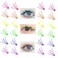 Colored Lash Clusters DIY Eyelash Extension Colorful Cluster Lashes Pack Individual Lashes D Curl 14mm 16mm Mixed 6 Colors Rainbow (120pcs)