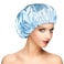 Waterproof Shower Caps, Shower Cap for Women Long Hair, Curly Hair, Short Hair Adjustable Washable Extra Large Bathing Hair Cap for Shower, Comfortable Shower Hat for Showering