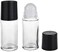 2Pcs Black Clear Empty Glass Essential Oil Roller Bottles Vials Containers Refillable Roll-on Bottles with Refillable Containers Tools and Accessories (30ML)