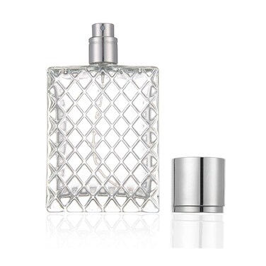 100ml 3.4Oz Clear Glass Spray Bottles Empty Square Perfume Fine Mist Atomizer Refillable Essential Oil Container for Travel Spray Bottles Refillable Containers