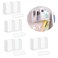 4PCS medium Wall Mount Storage Box, 4 Compartment Transparent Plastic Makeup Brush Lipstick Holder Self-Adhesive Pen Holder Makeup