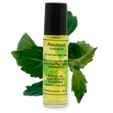 All Natural Patchouli Perfume Oil, 0.3 Oz Portable Roll-On Fragrance with Long-Lasting Scent, Delightful Essential Oils and Jojoba Oil For Daily Use
