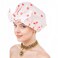 Shower Cap Luxury Reusable Shower Caps for Women Long Hair Upgraded version Waterproof Hair Cap Adjustable Bowknot Hair Bath Cap (PINK)