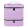 Gel Nail Polish Storage Organizer Nail Dryer Bag Double Layer Carrying Case Holds 30 Bottles (15ml/0.5 Fl.Oz) Fingernail Polish Travel Storage Bag for Manicure Accessories, Purple (BAG ONLY)