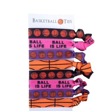 Basketball Hair Ties Set for Boys &amp; Girls - 8 Pieces for Players, Coaches, Team Gifts &amp; Accessories