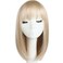 Bob Wigs Short Daily Blonde Wig with Bangs 14" Straight Synthetic Halloween Costume Cosplay Wigs for Women