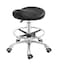 Grace &amp; Grace Professional Saddle Stool Chair with Back Support, Hydraulic Ergonomic Saddle Seat Stool with Wheels for Clinic Dentist Spa Massage Salons Studio (Black, with Foot Rest)