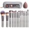 BS-MALL Makeup Brush Set 14 Pcs Premium Synthetic Foundation Powder Concealers Eye shadows Blush Makeup Brushes with Makeup Case and Makeup Sponge (A-Champagne)