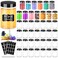 Plastic Jars with Lids 6OZ 42PCS,Small Cosmetic Slime Containers Clear Travel Round Jars Empty Refillable Sample Containers Leak Proof Pot with Black Lids for Lotion, Cream, Body Scrub