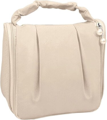 Large Toiletry Bag for Women Hanging Travel Makeup Bag, Cosmetic Bag Makeup Organizer Zipper Pouch Waterproof Travel Cosmetic Organizer for Women Girls Gift (Beige)