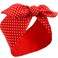Costume Headband White Polka Dot Bandana Wire Headband Halloween Dress up Retro Hairband Headwrap Hair Accessories for Women(Small Dots,Red)