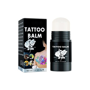 New and Old Tattoo Aftercare Skin Balm - Organic Butter Tattoo Cream Pain Relieving Tattoo Butter Brighten &amp; Enhance Color Tattoo Care Cream Telescopically Painted Tattoo Brightener