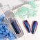 Chrome Nail Powder Holographic Mirror Effect Glitter Iridescent Gel Nail Polish for Nail Art Manicure DIY Decoration Glitter (Blue Holographic)