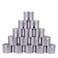 15 Packs 5 Oz 150ml Empty Silver Round Aluminum Tin Cans Screw Top Aroma Hair Wax Cosmetic Container Cream Box Makeup Pot Jars Tea Tin Storage Case for Accessories DIY Crafts Spice Candles