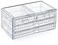 Clear Acrylic Cosmetic Makeup Organizer, Large Capacity Diamond Pattern Easily Organize Your Cosmetics, Brushes, Jewelry and More with 4 Large Drawers Space, Transparent Design for Easy Visibility